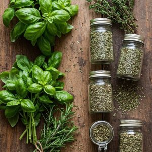 سبزیجات و‌چاشنی های خشک